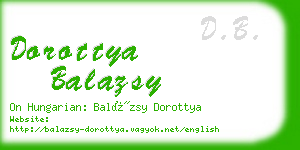 dorottya balazsy business card